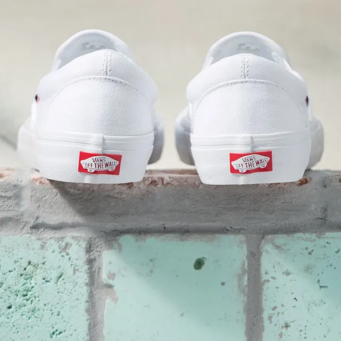 Pro Skate MenWomen Vans SlipOn Pro Whitewhite Pro Skate MenWomen Vans SlipOn Pro Whitewhite