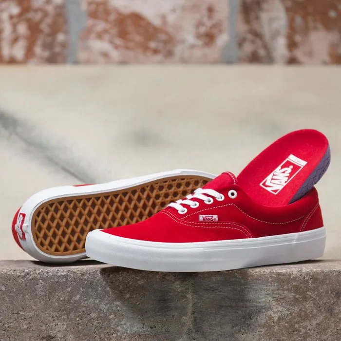 Pro Skate MenWomen Vans Suede Era Pro Redwhite