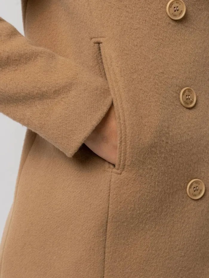 Quinn Pea Coat 8211 Camel Camel Women Saint And Sofia Coats and Jackets