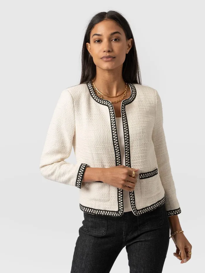Rayner Jacket 8211 CreamBlack Creamblack Women Saint And Sofia Blazers