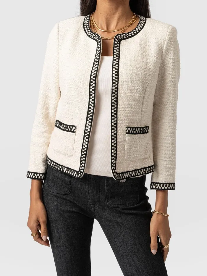 Rayner Jacket 8211 CreamBlack Creamblack Women Saint And Sofia Blazers