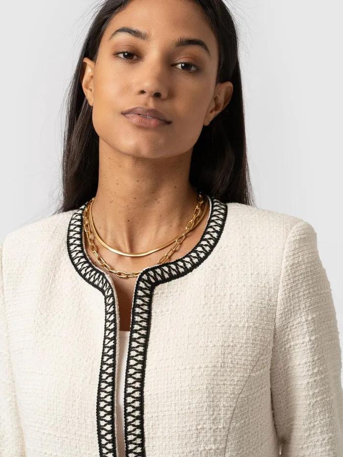 Rayner Jacket 8211 CreamBlack Creamblack Women Saint And Sofia Blazers