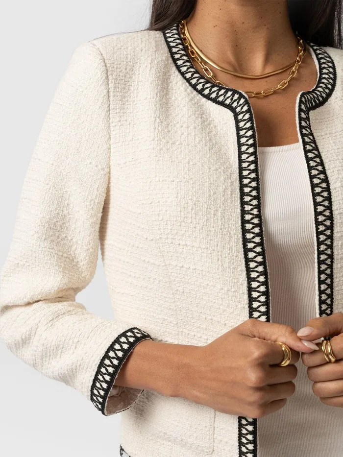 Rayner Jacket 8211 CreamBlack Creamblack Women Saint And Sofia Blazers