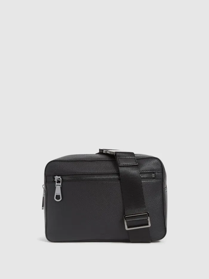 Reiss Bags and Wallets Carter Leather CrossBody Bag Black 8211 Men