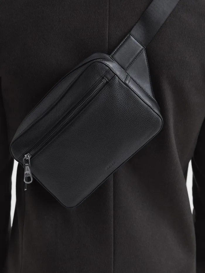 Reiss Bags and Wallets Carter Leather CrossBody Bag Black 8211 Men