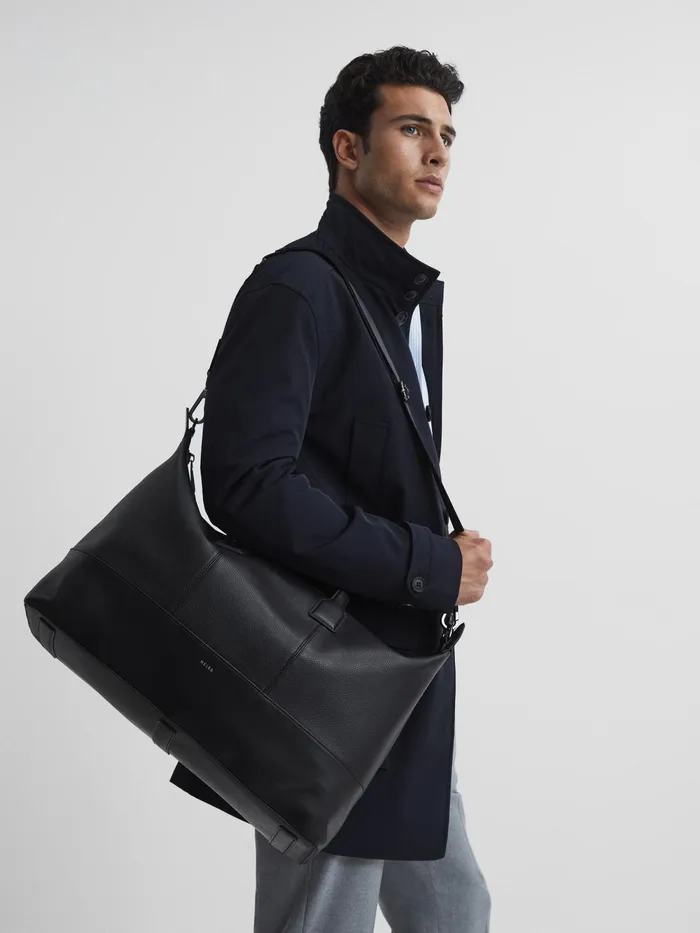 Reiss Bags and Wallets Carter Leather Holdall Black 8211 Men