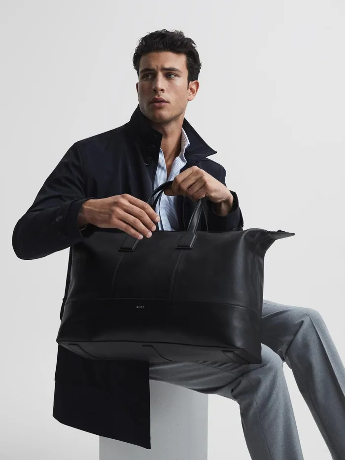 Reiss Bags and Wallets Carter Leather Holdall Black 8211 Men