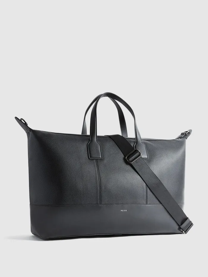 Reiss Bags and Wallets Carter Leather Holdall Black 8211 Men