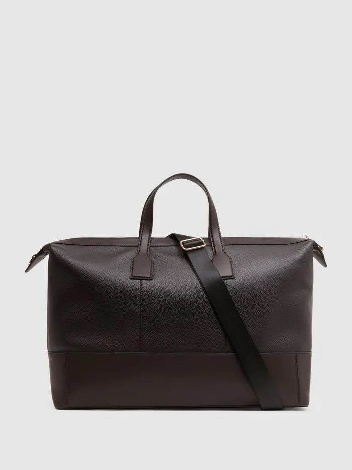 Reiss Bags and Wallets Carter Leather Holdall Chocolate 8211 Men