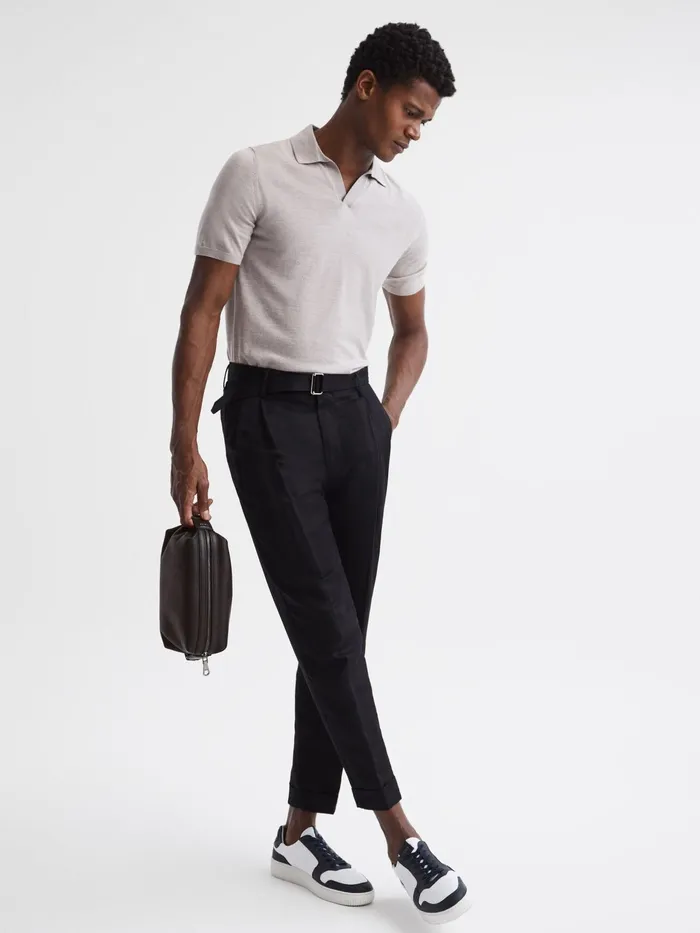 Reiss Bags and Wallets Cole Leather Washbag Black 8211 Men