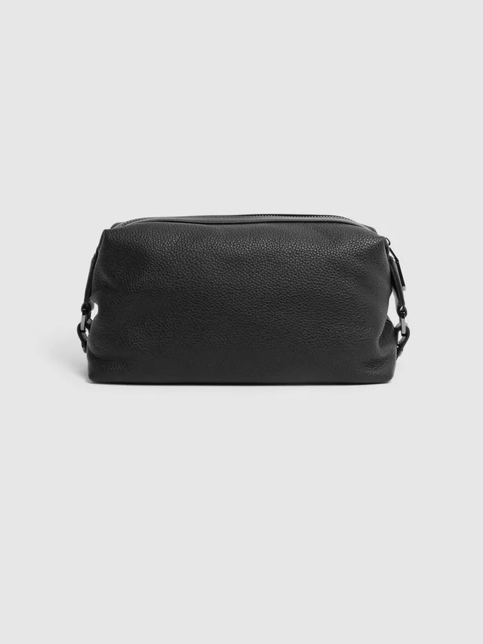 Reiss Bags and Wallets Cole Leather Washbag Black 8211 Men