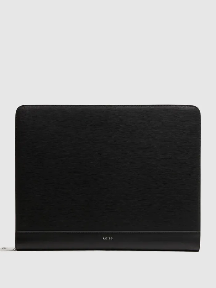 Reiss Bags and Wallets Declan Saffiano Leather Folio Black 8211 Men