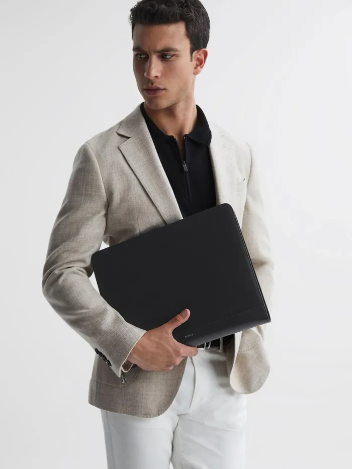 Reiss Bags and Wallets Declan Saffiano Leather Folio Black 8211 Men
