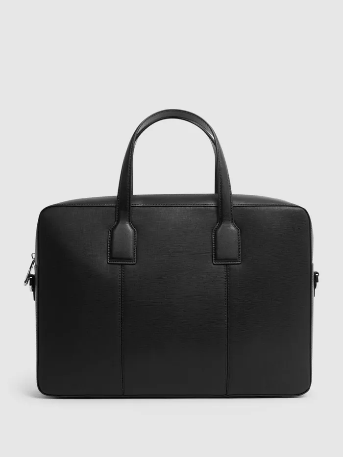 Reiss Bags and Wallets Dominik Leather Briefcase Black 8211 Men