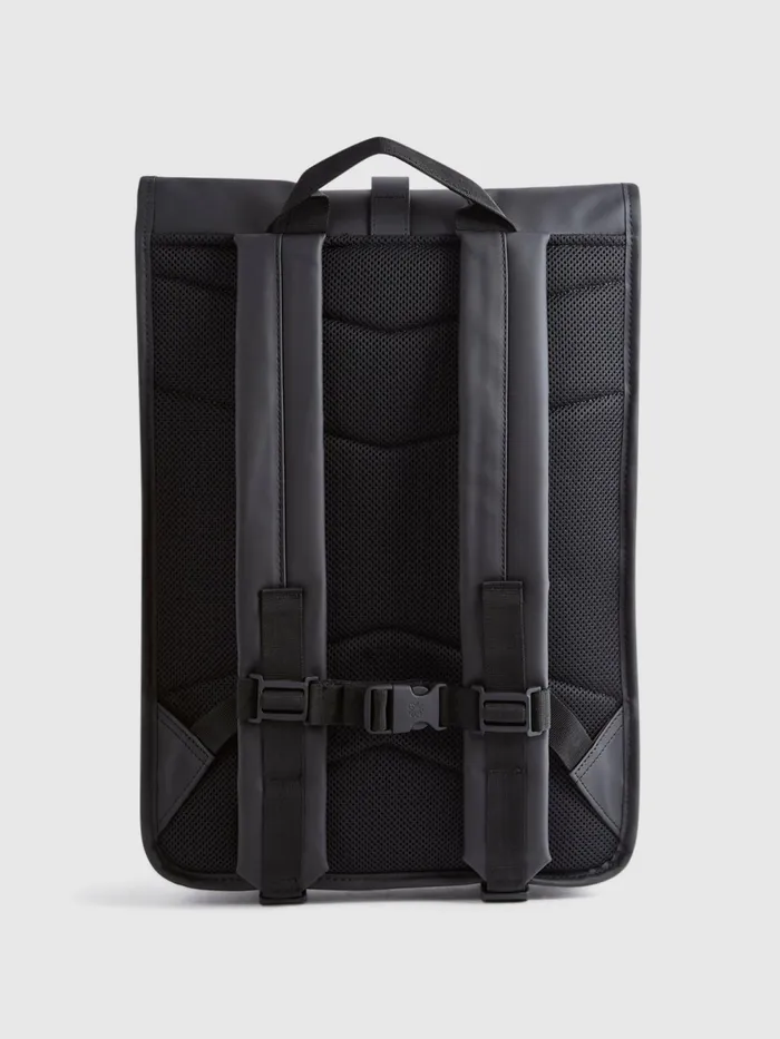 Reiss Bags and Wallets Rains Rains Roll Top Rucksack Black 8211 Men