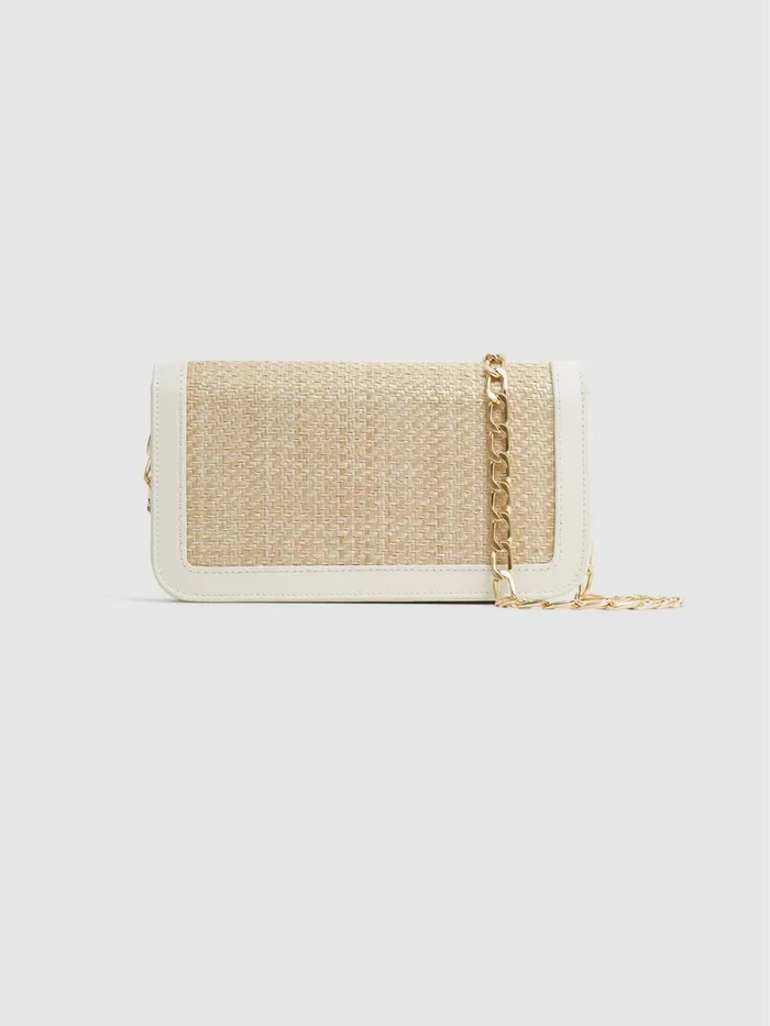 Reiss Bags Lexi Clutch Small Raffia Clutch Bag Naturaloff White 8211 Women