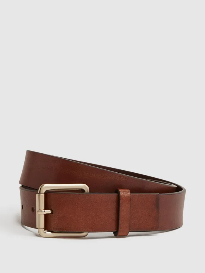 Reiss Belts Grayson Leather Rivet Belt Black 8211 Men