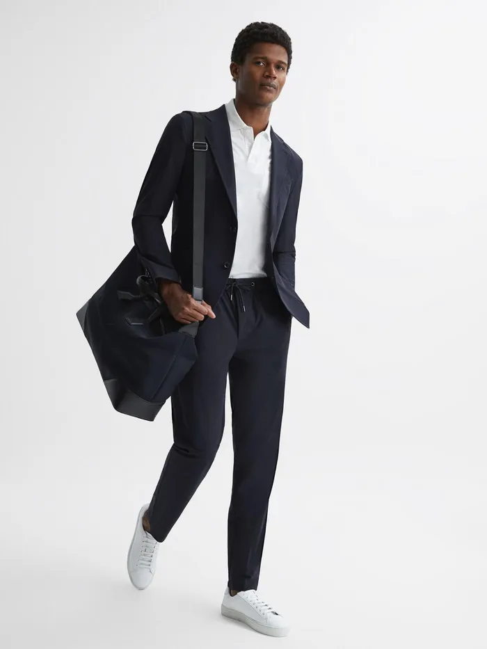 Reiss Blazers Flip Slim Fit Single Breasted Blazer Navy 8211 Men