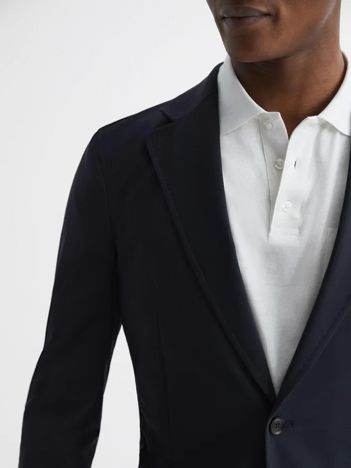Reiss Blazers Flip Slim Fit Single Breasted Blazer Navy 8211 Men