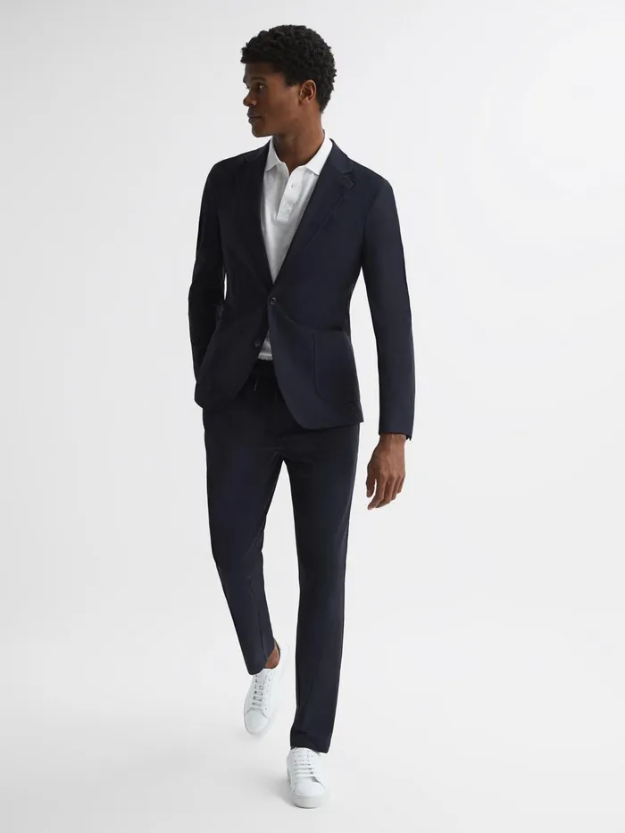 Reiss Blazers Flip Slim Fit Single Breasted Blazer Navy 8211 Men