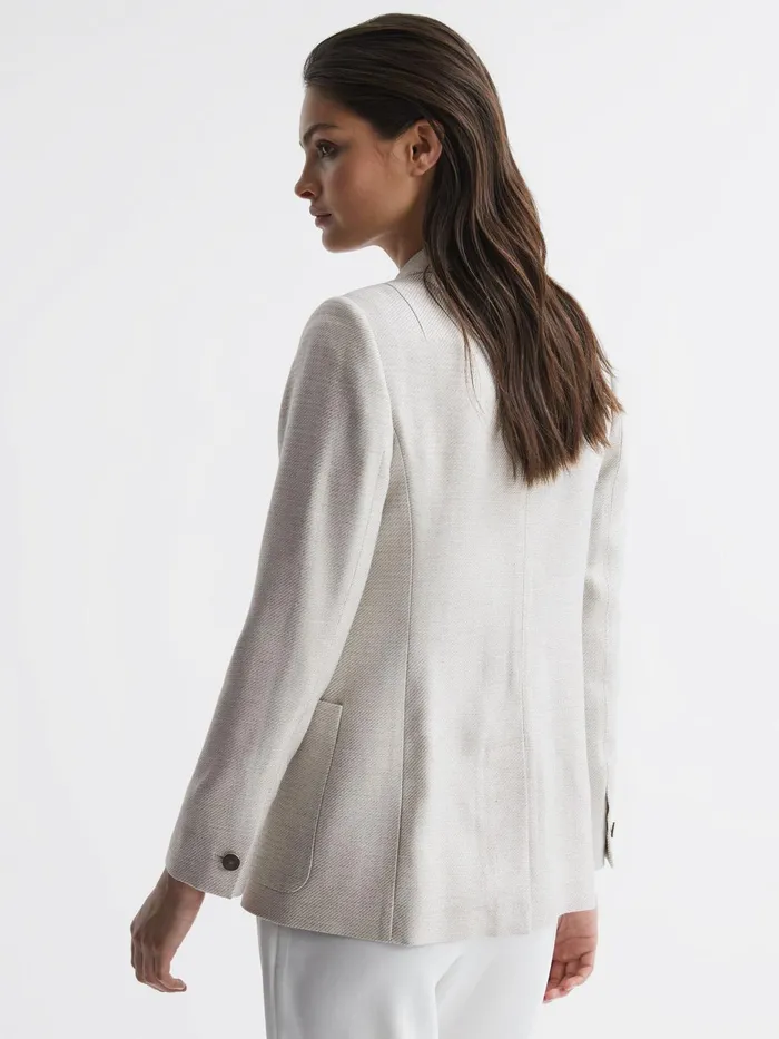 Reiss Blazers Gaia Tailored Double Breasted Blazer Neutral 8211 Women
