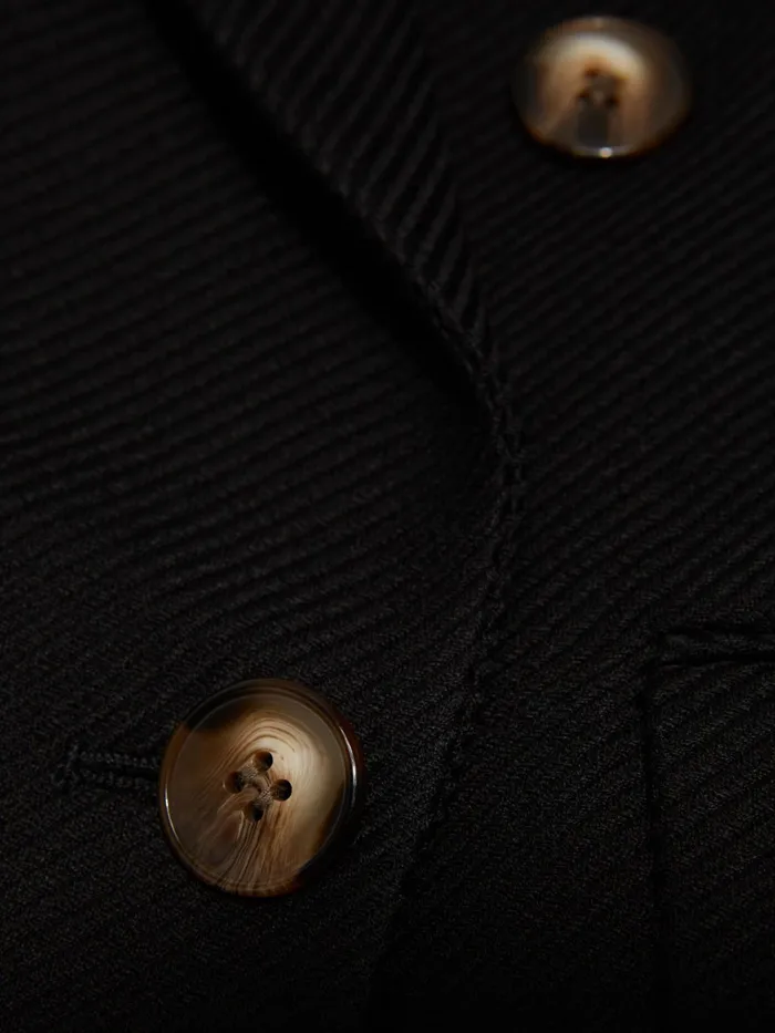 Reiss Blazers Laura Double Breasted Twill Blazer Black 8211 Women