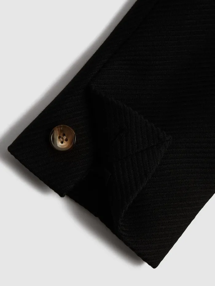 Reiss Blazers Laura Double Breasted Twill Blazer Black 8211 Women