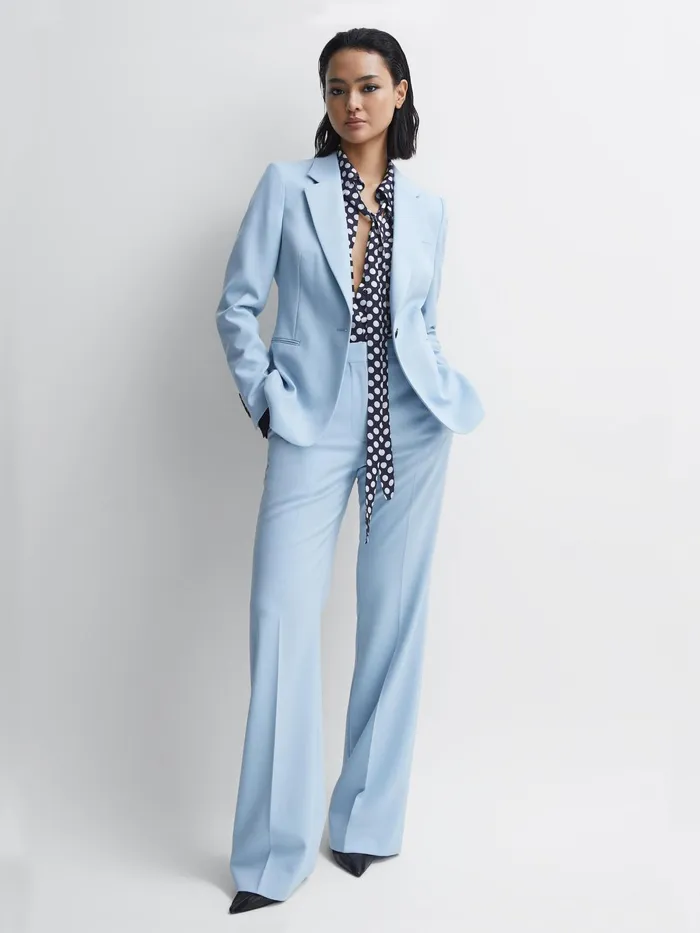 Reiss Blouses and Shirts Ezra Polka Dot Long Sleeve Neck Tie Blouse Navywhite 8211 Women