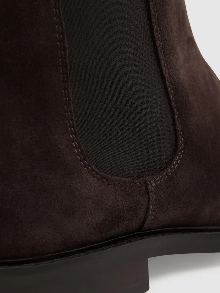 Reiss Boots Tenor Leather Chelsea Boots Chocolate 8211 Men