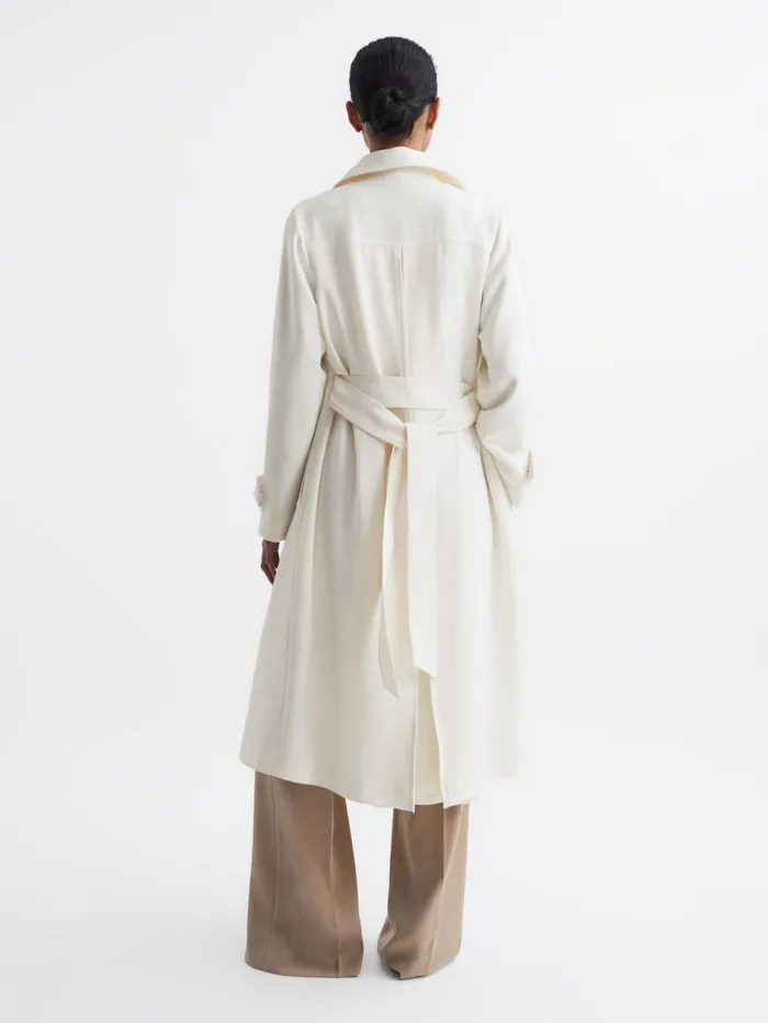 Reiss Coats and Jackets Eden Trench Coat White 8211 Women