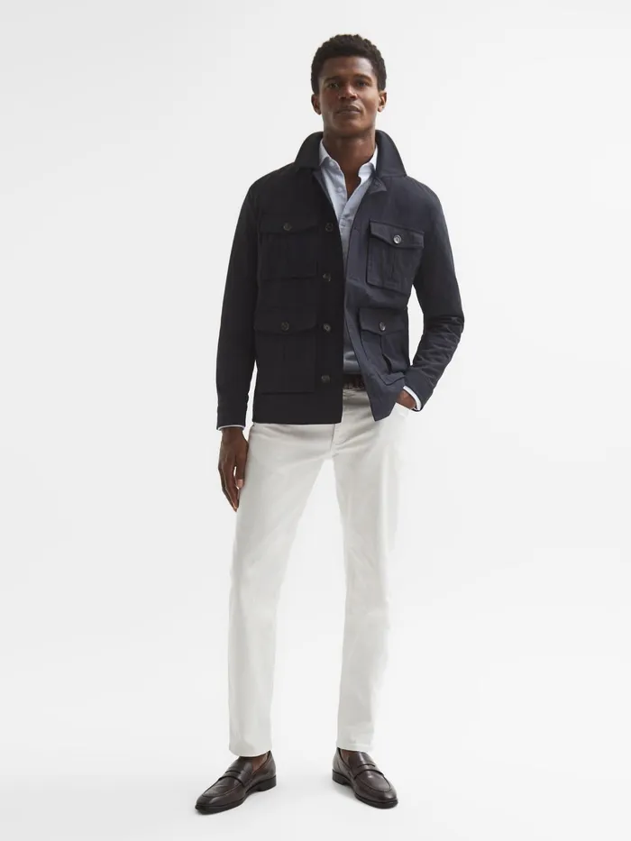 Reiss Coats and Jackets Hawke Four Pocket Field Jacket Navy 8211 Men