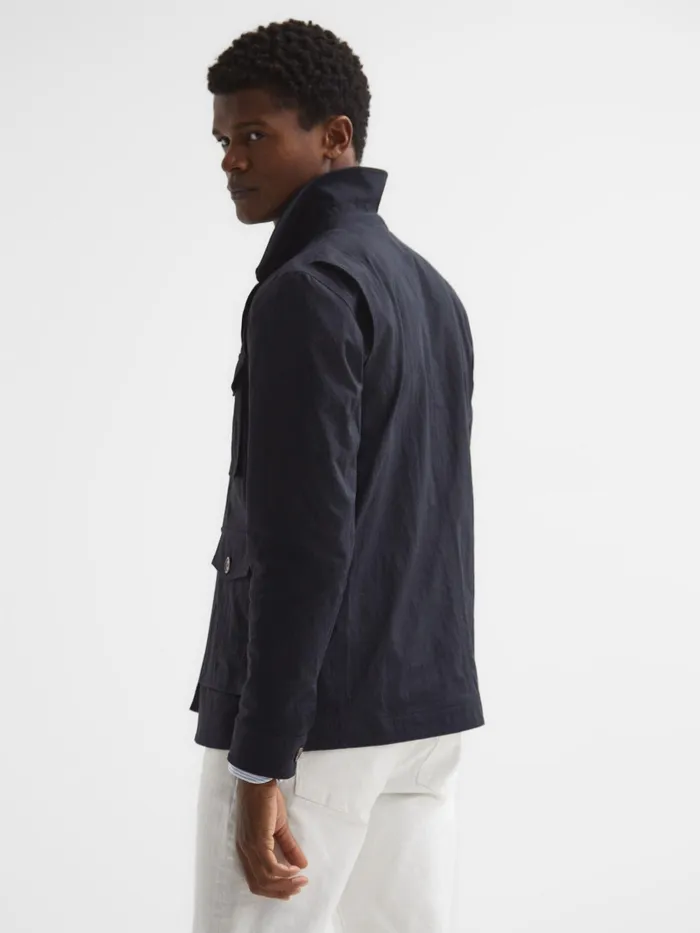 Reiss Coats and Jackets Hawke Four Pocket Field Jacket Navy 8211 Men