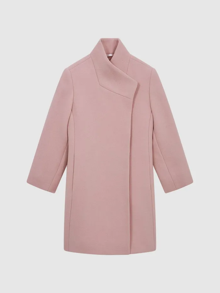 Reiss Coats and Jackets Kia Wool Blend Coat Pink 8211 Children