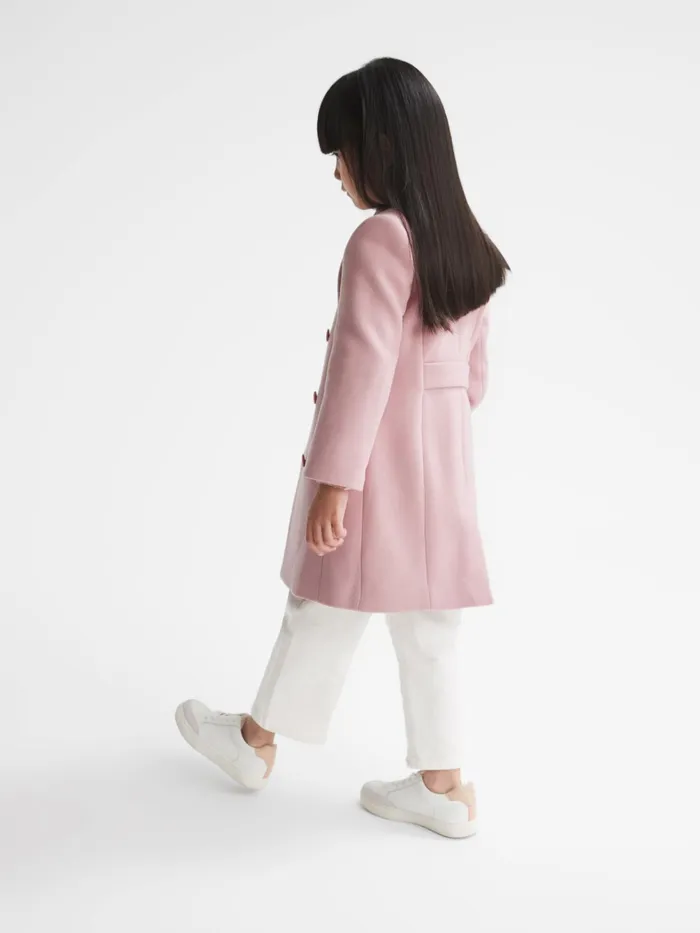 Reiss Coats and Jackets Kia Wool Blend Coat Pink 8211 Children