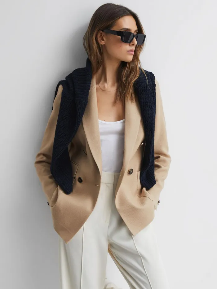 Reiss Coats and Jackets Larsson Double Breasted Twill Blazer Camel 8211 Women Reiss Coats and Jackets Larsson Double Breasted Twill Blazer Camel 8211 Women