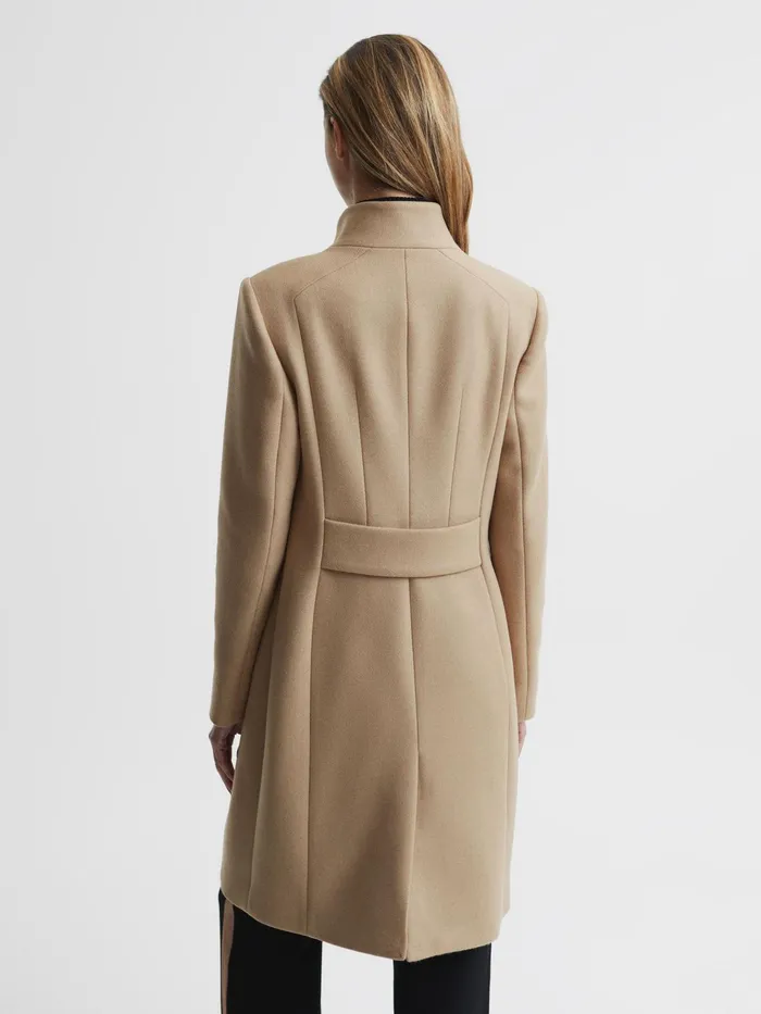 Reiss Coats and Jackets Mia WoolBlend Mid Length Coat Black 8211 Women