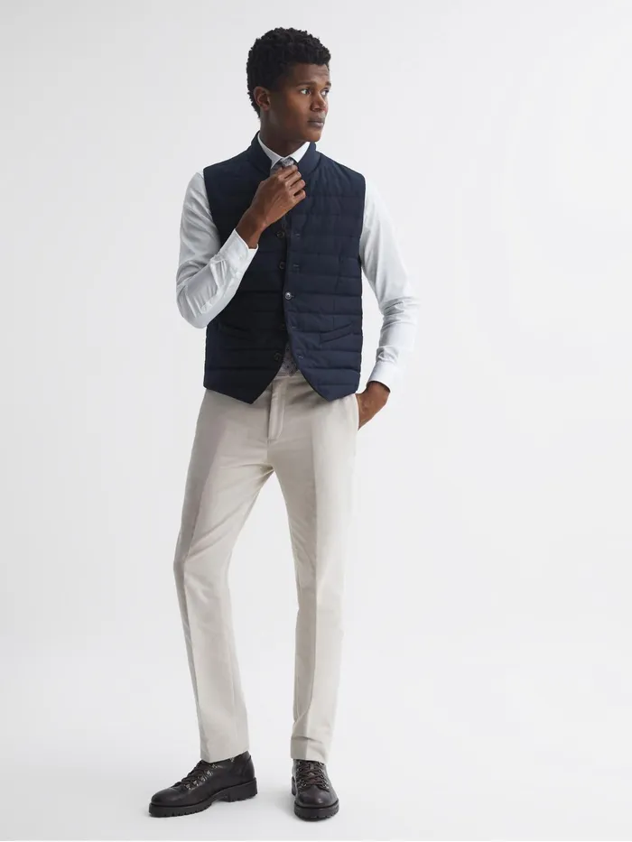 Reiss Coats and Jackets Parma Quilted Gilet Navy 8211 Men
