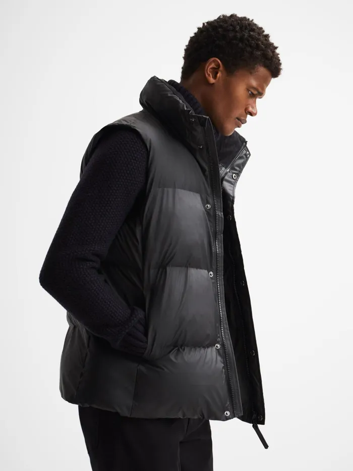 Reiss Coats and Jackets Rains Rains Boxy Puffer Vest Black 8211 Men