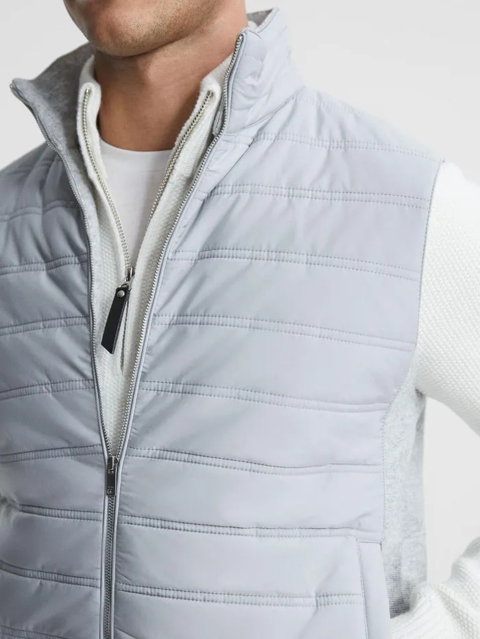 Reiss Coats and Jackets William Quilted Gilet Soft Grey 8211 Men