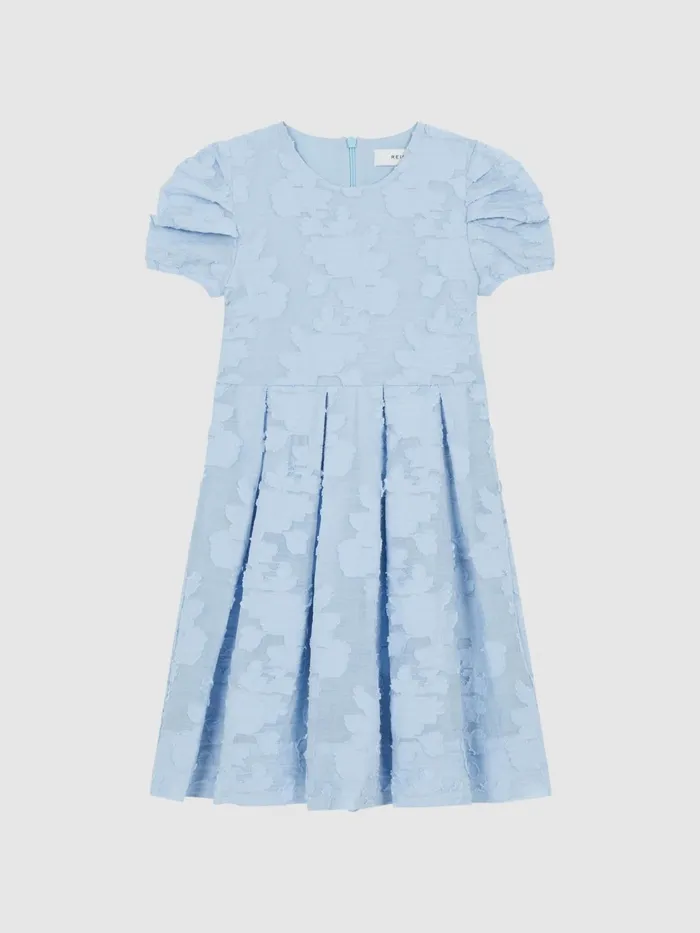 Reiss Dresses and Jumpsuits Amalie Floral Print Textured Dress Blue 8211 Children