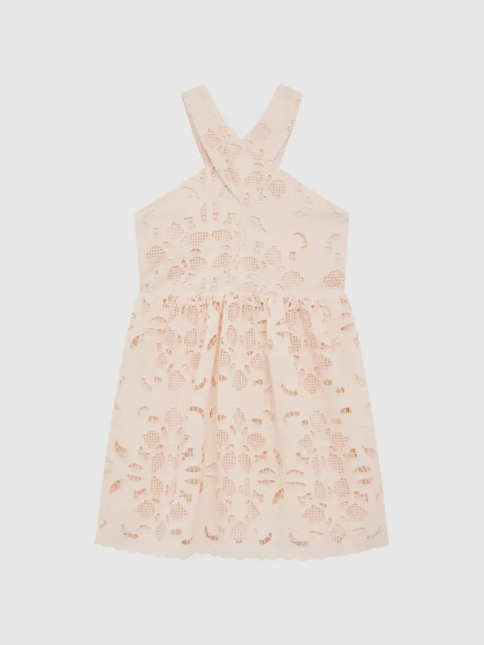 Reiss Dresses and Jumpsuits Callie Cross Back Lace Dress Pink 8211 Children