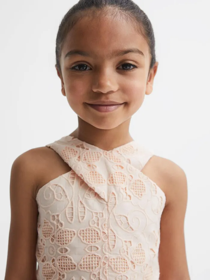 Reiss Dresses and Jumpsuits Callie Cross Back Lace Dress Pink 8211 Children