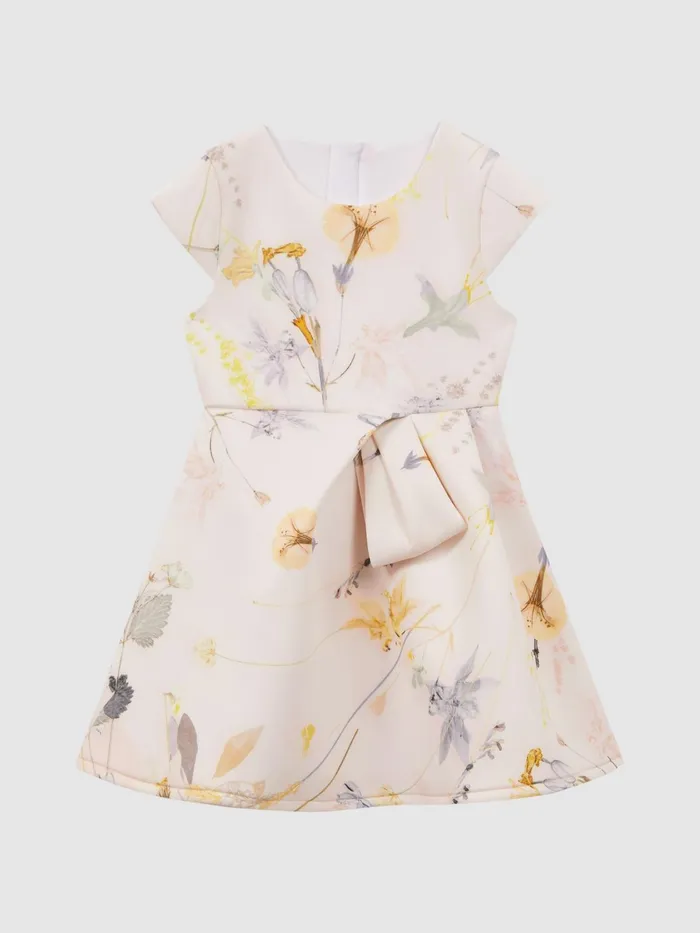 Reiss Dresses and Jumpsuits Eda Scuba Floral Printed Dress Pink 8211 Children