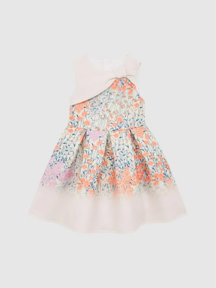Reiss Dresses and Jumpsuits Emily Scuba Floral Printed Dress Pale Pink 8211 Children