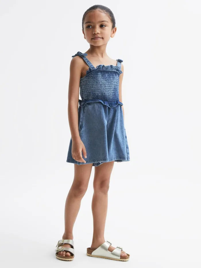 Reiss Dresses and Jumpsuits Hattie Denim Playsuit Blue 8211 Children