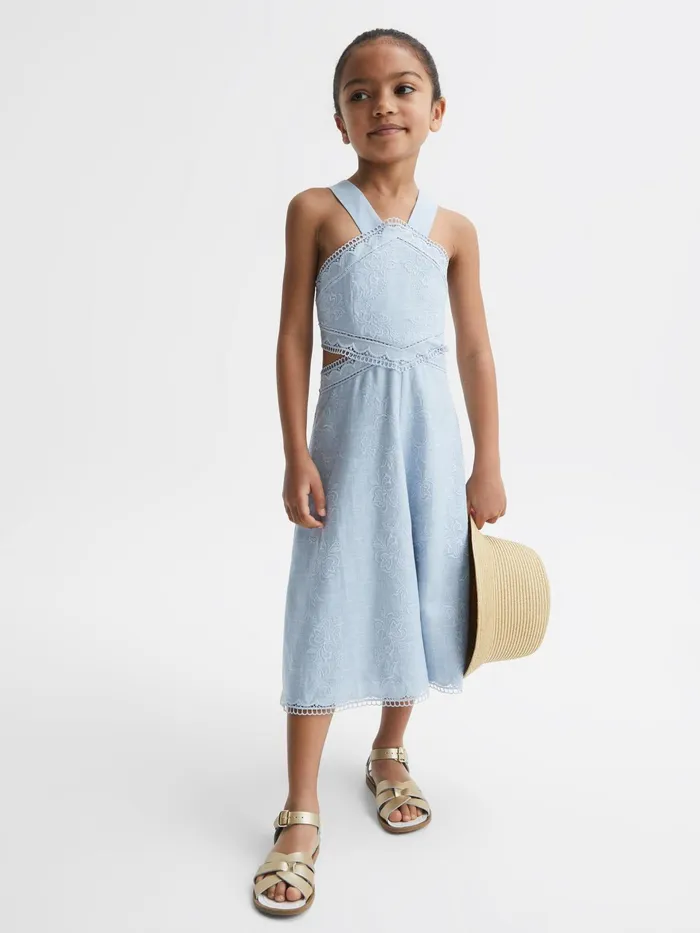 Reiss Dresses and Jumpsuits Louisa Embroidered Dress Blue 8211 Children
