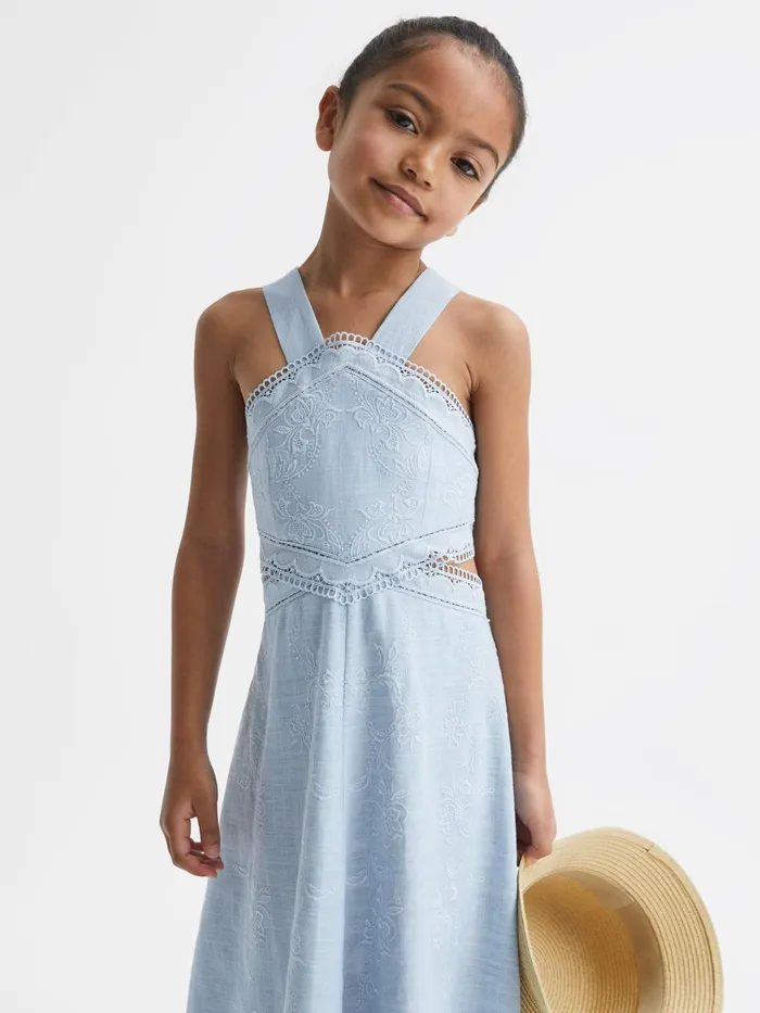 Reiss Dresses and Jumpsuits Louisa Embroidered Dress Blue 8211 Children
