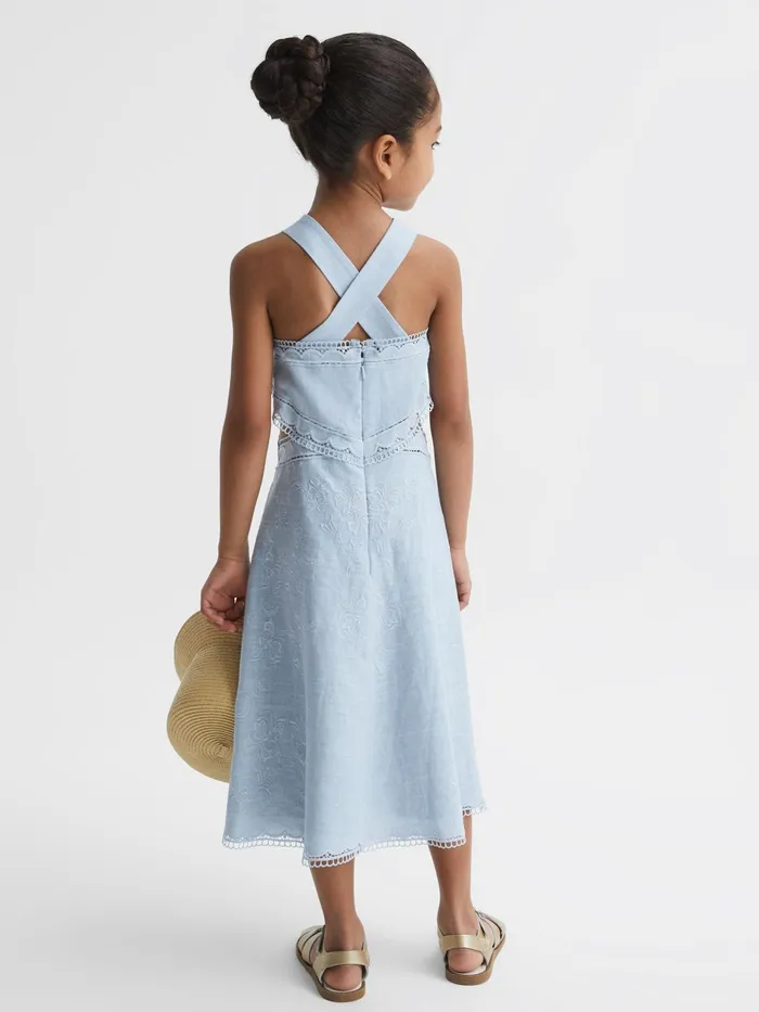 Reiss Dresses and Jumpsuits Louisa Embroidered Dress Blue 8211 Children