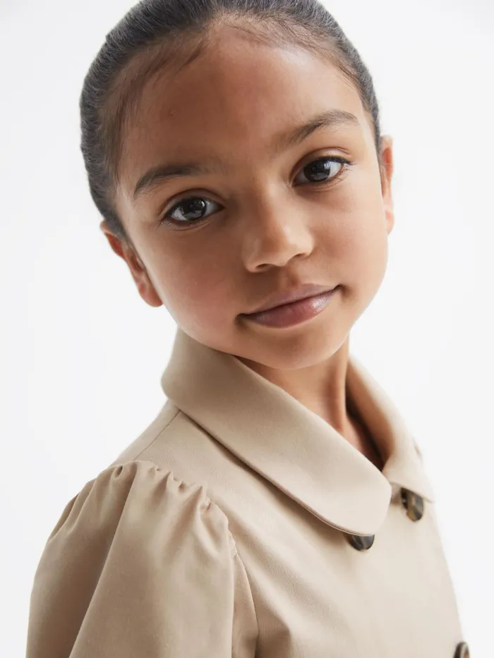 Reiss Dresses and Jumpsuits Naomi Puff Sleeve Belted Dress Camel 8211 Children