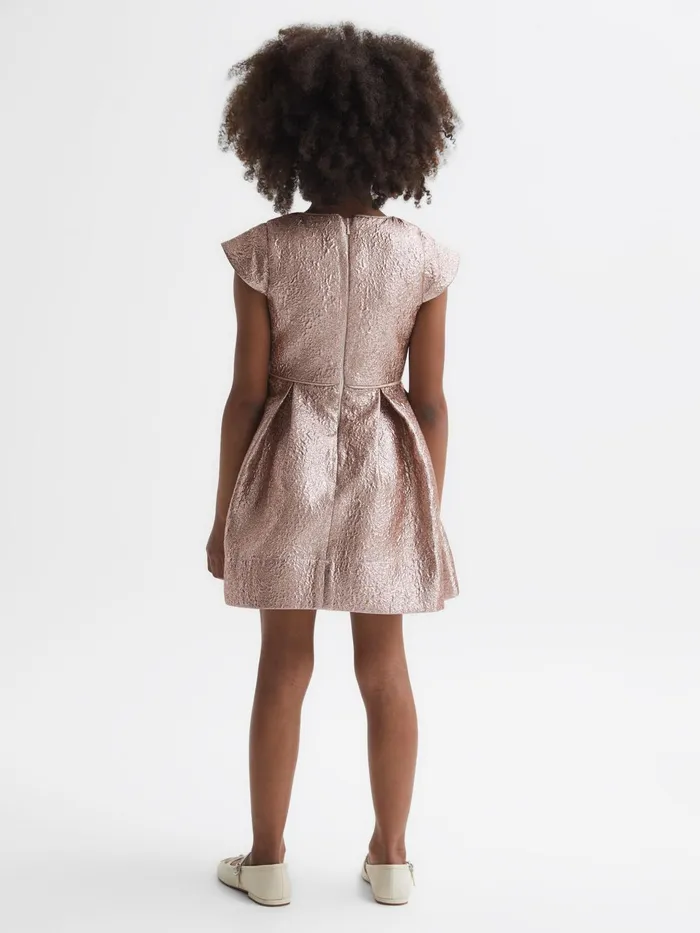 Reiss Dresses and Jumpsuits Nia Metallic Cap Sleeve Dress Gold 8211 Children